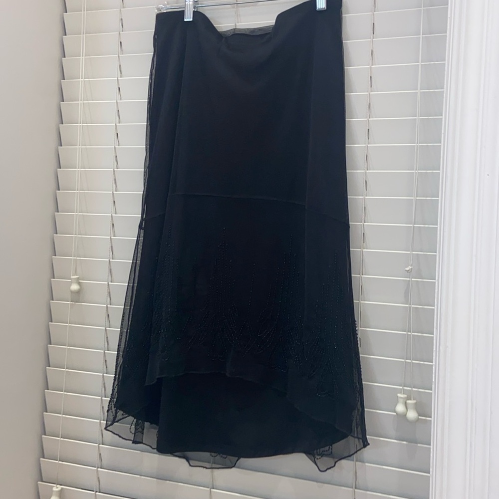 HM mesh high low skirt